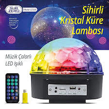 Subzero INNOVAR GT200 Müzik Çalar LED Işıklı Sihirli Küre Lambası