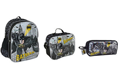 Wiggle Batman Anaokulu Çantası,Beslenme Çantası ve Kalem Kutusu