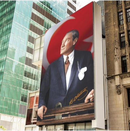 Atatürk Resmi Raşel Kumaş 200x300cm.