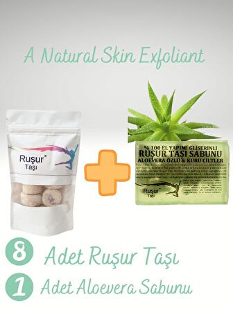 TAŞI 8 ADET + ALOEVERA ÖZLÜ RUŞUR SABUNU  Doypack