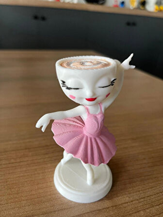 Ballerina Cappuccino Brainrot Figür Tiktok Ai Karakter Tung Tung Sahur Sevgilisi Meme Figür 10 cm