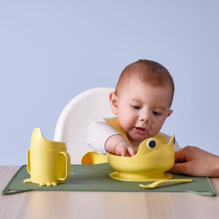 Çocuk Yemek Seti, Açık Sarı, 4 Parça