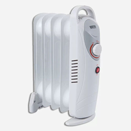 Mini 600 W 5 Dilim Elektrikli Termostatlı Radyatör Beyaz