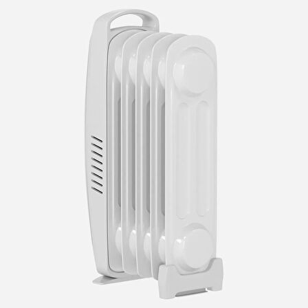 Mini 600 W 5 Dilim Elektrikli Termostatlı Radyatör Beyaz