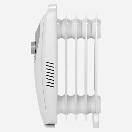 Mini 600 W 5 Dilim Elektrikli Termostatlı Radyatör Beyaz
