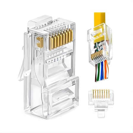 MN116F Cat6 Jack/20 Adet-EZ YENİ NESİL rj45 konnektör-8P/8C AÇIK UÇLU SOKET/rj45 jack (20)