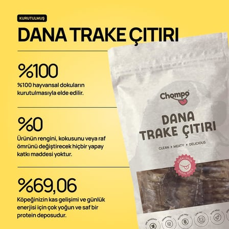 Dana Trake Çıtırı 100% Doğal Katkısız Köpek Ödül Maması 100 Gr
