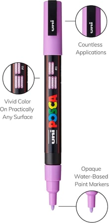 UNİ POSTER MARKÖRÜ SET PC-3M/8C SC SOFT RENK 8 Lİ