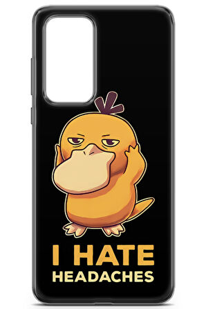 Huawei P40 uyumlu Pokemon 33 Koruma Kılıfı Psyduck Pokemon