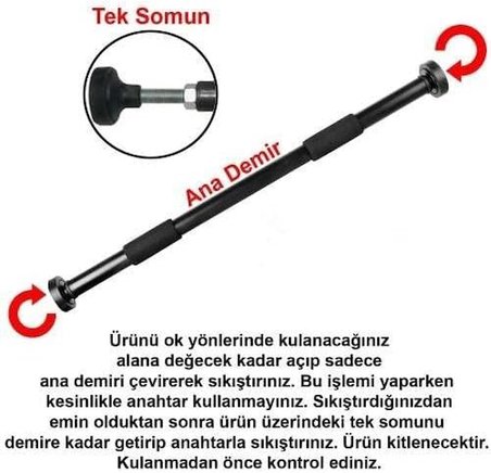 Koridor Kapı Barfiksi Ayarlı 110-140 Cm