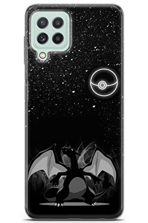 Samsung Galaxy A22 uyumlu Pokemon 38 Baskılı Kapak Charizard Pokemon