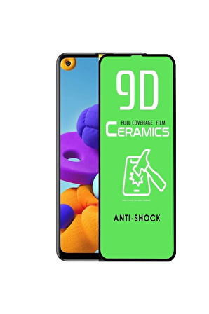 Samsung Galaxy A21s Seramik Esnek Nano Tam Ekran Koruyucu Kırılmaz Cam - Extra İnce