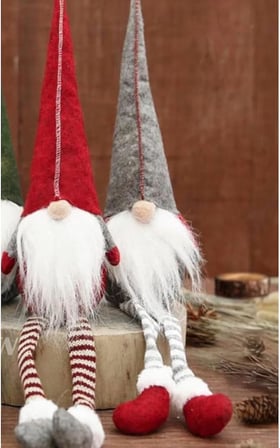 1 Adet 35 Cm Uzun Şapkalı Gnome Tomte Şans Cücesi Yılbaşı Süsü Parti Dekorasyon Süs, Kırmızı