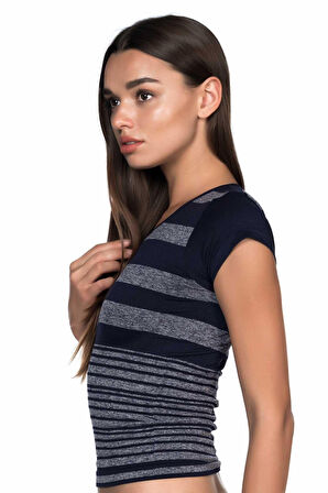 LACİVERT MI Emay 5026 Soft Seamless T Shirt