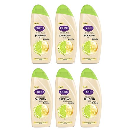 Duru Misket Limonu&Kolajen Yağlı Saçlar için Şampuan 6x500 ml