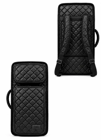 Profesyonel Gigbag (korumalı) 3'lü Kemençe Kılıfı Siyah Kapitoneli Deri Su Geçirmez