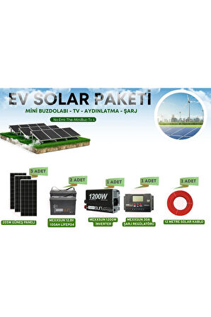 KARAVANLAR İÇİN GÜNEŞ ENERJİ SİSTEMİ LİFEPO4 AKÜLÜ