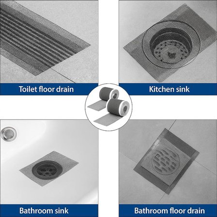 Gider Süzgeci ve Sineklik Tamir Kiti – Duş Gideri Saç Tutucu File, Tek Kullanımlık Gider Süzgeci, Banyo Lavabo Tıkanıklık Önleyici Saç Süzgeci, Hijyenik Gider Filtresi, Pratik Gider Koruyucu