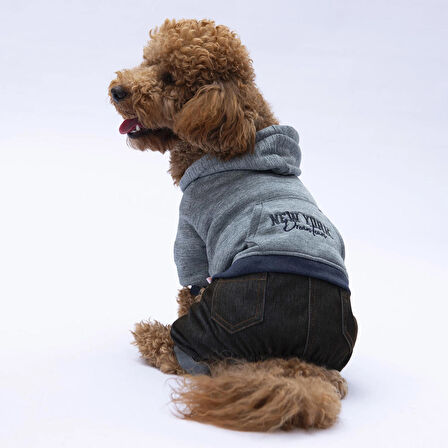 New York Kedi Köpek Kot Tulum Siyah