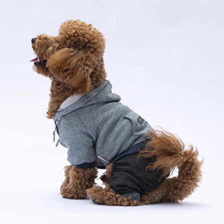 New York Kedi Köpek Kot Tulum Siyah