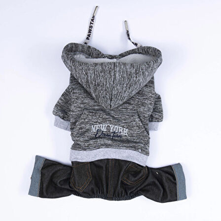 New York Kedi Köpek Kot Tulum Siyah