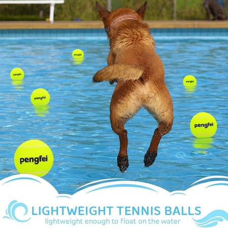 Köpek Oyuncağı Tenis Topu 2'li Büyük Boy – Dayanıklı Kauçuk İç Yapı, Diş Dostu Yumuşak Keçe Kaplama, Suya Dayanıklı, Hafif ve Esnek Yapı – Küçük ve Orta Irk Köpekler İçin Getir-Oyunu Topu