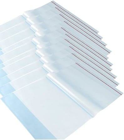 Şeffaf Buzlu Hazır Kitap Kaplığı (10'lu Paket) - Geçirmeli Pratik Defter ve Kitap Kılıfı, Okul İhtiyaçları İçin Korumalı Şeffaf Kitap Kabı