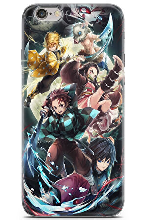 Apple iPhone 6 6S Plus uyumlu Anime 5 HD Baskı Demon Slayer I