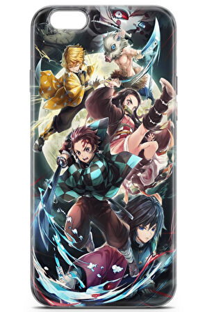 Apple iPhone 6 6S Plus uyumlu Anime 5 HD Baskı Demon Slayer I