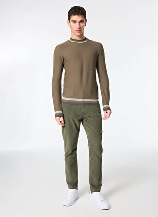 Sseinse Bisiklet Yaka Slim Fit Haki Erkek Kazak MI2802SS