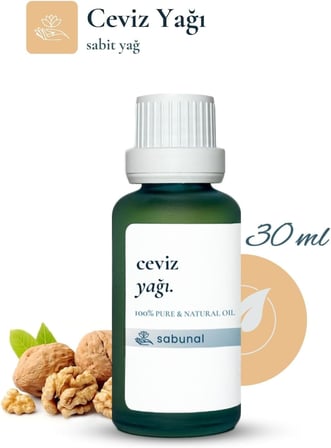 Ceviz Yağı 30 ml - Cilt ve Saç Uçları İçin Yumuşak Doku