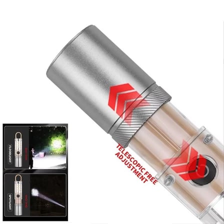 Evimdeyokyok P50 LED El Feneri Aydınlatma Aksesuarları Zoomlu Type-C Şarjlı 1000 Lümen