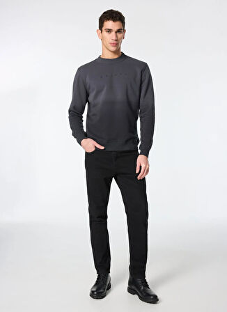 Sseinse Bisiklet Yaka Siyah Erkek Sweatshırt FI2824SS