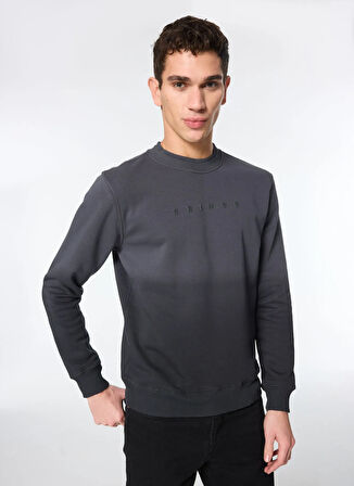 Sseinse Bisiklet Yaka Siyah Erkek Sweatshırt FI2824SS