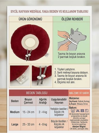 Elizabeth Yakalık Yumuşak Ayarlanabilir Kedi Köpek Koruyucu Boyunluk, Gri, L Beden