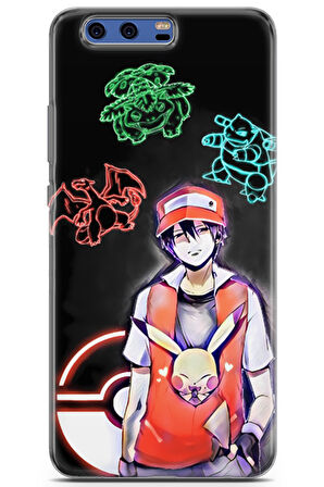 Huawei P10 Plus uyumlu Pokemon 14 UV Silikon Pokemon Gameboy