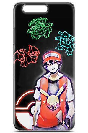 Huawei P10 Plus uyumlu Pokemon 14 UV Silikon Pokemon Gameboy