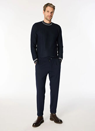 Sseinse Bağlamalı Bel Normal Paça Slim Fit Lacivert Erkek Pantolon PSI1317SS