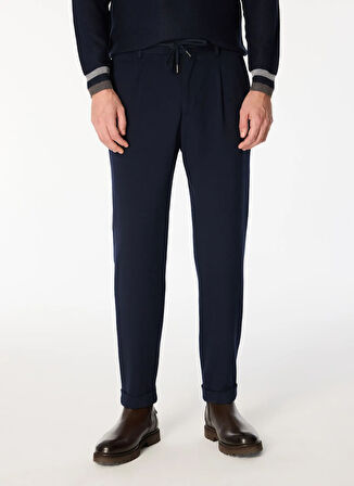 Sseinse Bağlamalı Bel Normal Paça Slim Fit Lacivert Erkek Pantolon PSI1317SS