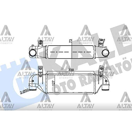 TURBO RADYATÖRÜ (INTERCOOLER) FOCUS 98-04 1.8 TDCİ 338x127x73