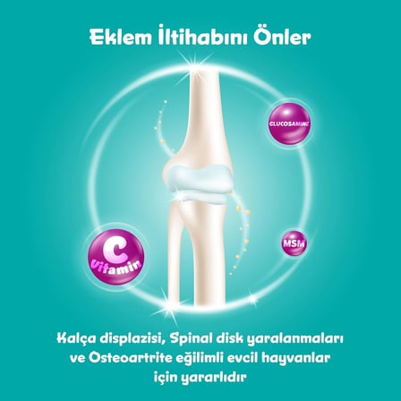 Solomon Glucosamine Tablet Kedi ve Köpekler için Eklem ve Kas Sağlığı Destekleyici Glukozamin Takviye Gıda 75 Tablet