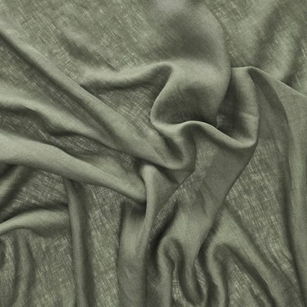 Fon Perde/2 Kanat, Gri-Yeşil, 145x300 cm, Işık Filtreleyici, Keten