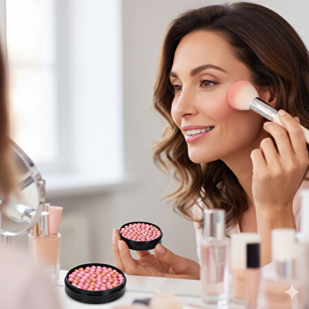 Gabrini Top Allık 302 – Pembe Bronz Işıltılı Allık Pudrası