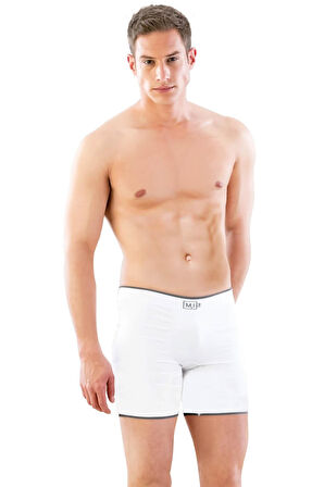 BEYAZ MI Emay 2108 Seamless uzun Erkek Boxer