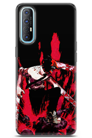 Oppo Reno3 Pro uyumlu Manga 31 HD UV Baskı Chainsaw Man Denji
