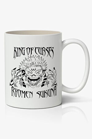 Jujutsu Kaisen Anime Temalı Beyaz Kupa Bardak Sevgiliye Arkadaşa Hediye