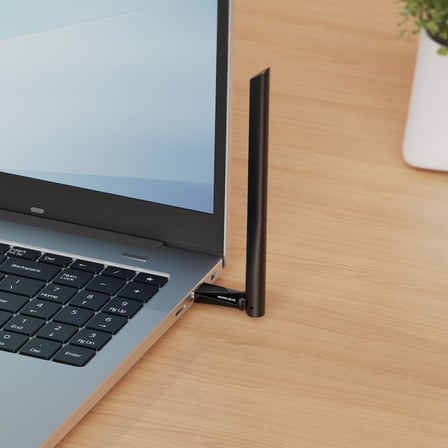 Mercusys MA14H | AX300 Wi-Fi 6 Kablosuz USB Adaptör | Yüksek Kazançlı Anten | Dahili Sürücü Tak Çalıştır | Windows ve Linux Uyumlu | Güçlü Sinyal Alıcı | Masaüstü ve Laptop Wi-Fi Alıcı