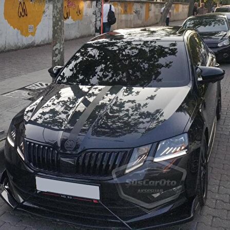 Skoda Octavia 2013-2020 Batman Yarasa Ayna Kapağı Piano Black ABS Plastik