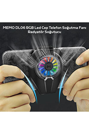 Dl06 Rgb Led Cep Telefon Soğutma Fanı Radyatör Soğutucu Fan