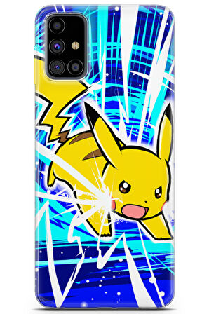 Samsung Galaxy M31S uyumlu Pokemon 2 HQ Baskı Elektrik Picachu